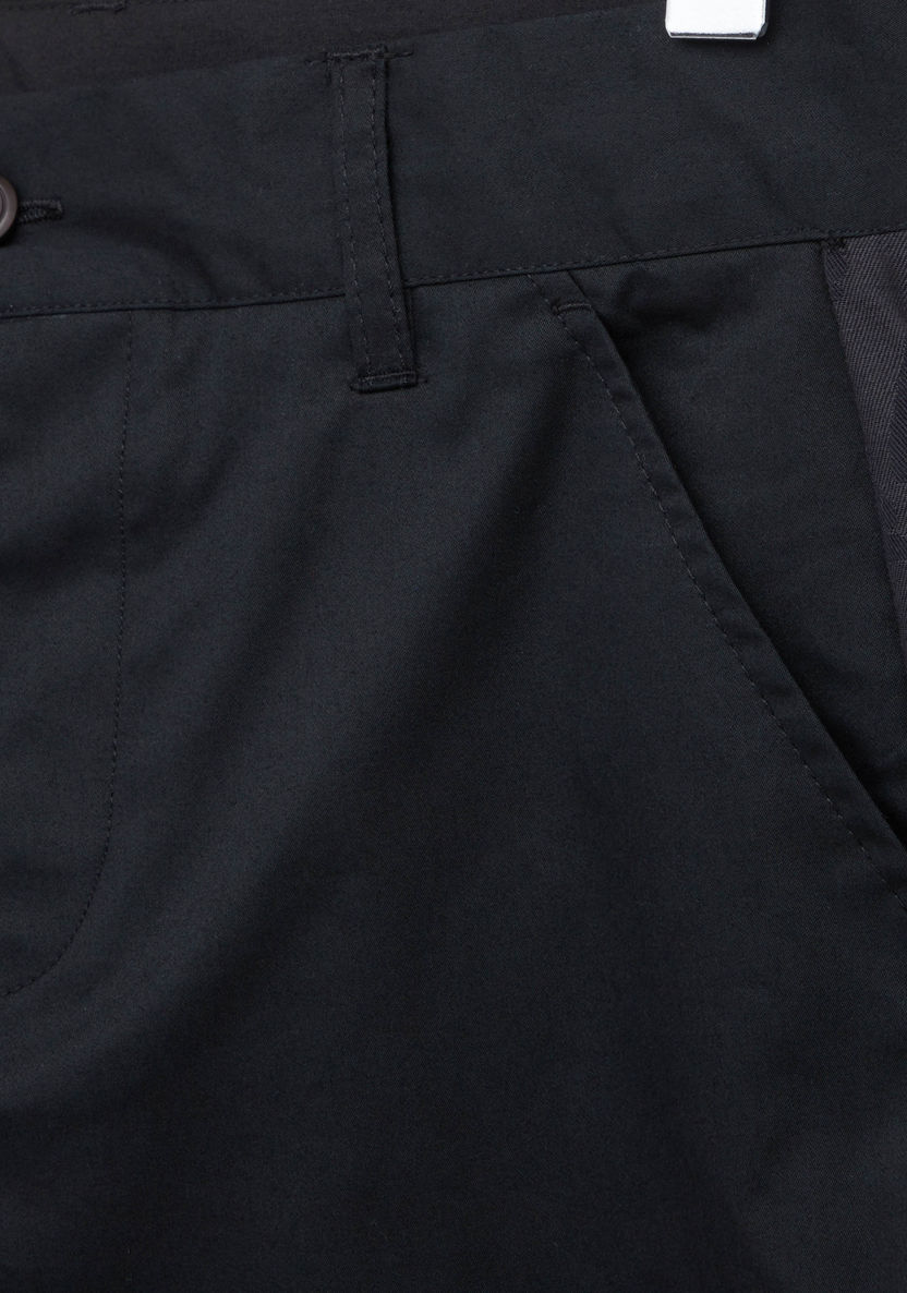 Iconic Solid Pants with Pocket Detail and Belt Loops-Pants-image-1
