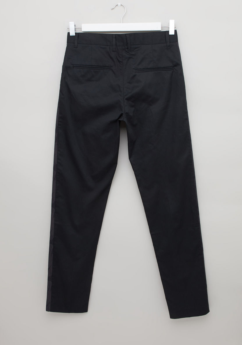 Iconic Solid Pants with Pocket Detail and Belt Loops-Pants-image-2