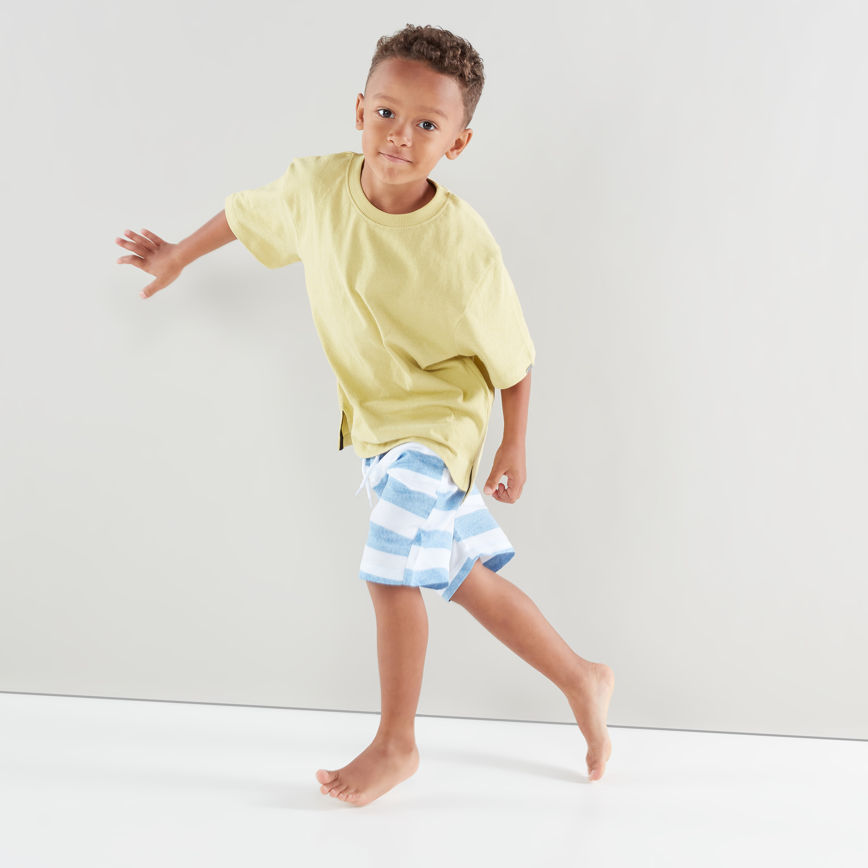 Juniors Striped Swim Shorts with Pocket Detail-boys-clothing-sportswear-swimwear-image-3