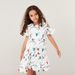 Juniors Printed Cold Shoulder Dress with Round Neck-Dresses%2C Gowns and Frocks-thumbnail-0