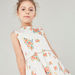 Juniors Floral Print Sleeveless Dress-Dresses%2C Gowns and Frocks-thumbnail-2