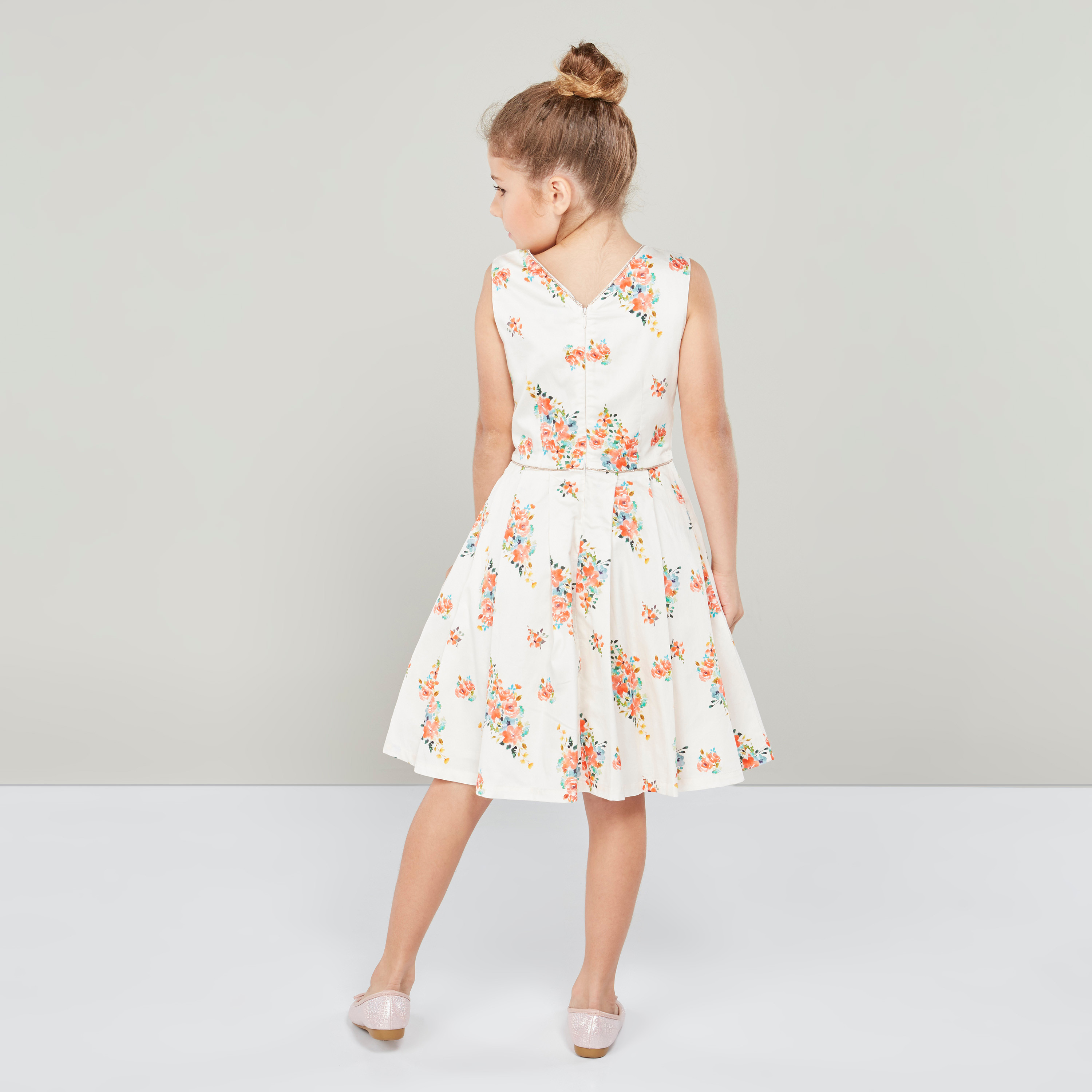 Juniors Floral Print Sleeveless Dress-girls-clothing-dressesandjumpsuits-image-4