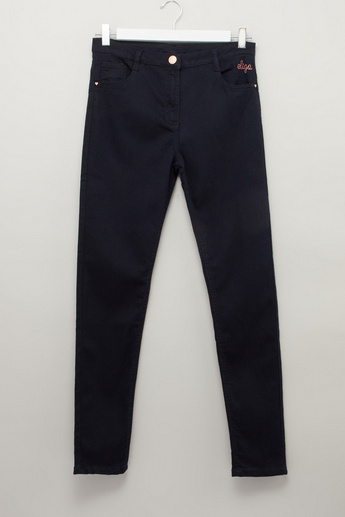 Eligo Full Length Pants with Pocket Detail and Belt Loops