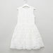 Eligo Lace Sleeveless Dress with Round Neck-Dresses%2C Gowns and Frocks-thumbnail-2
