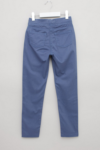 Bossini Solid Woven Pants with Elasticated Waist