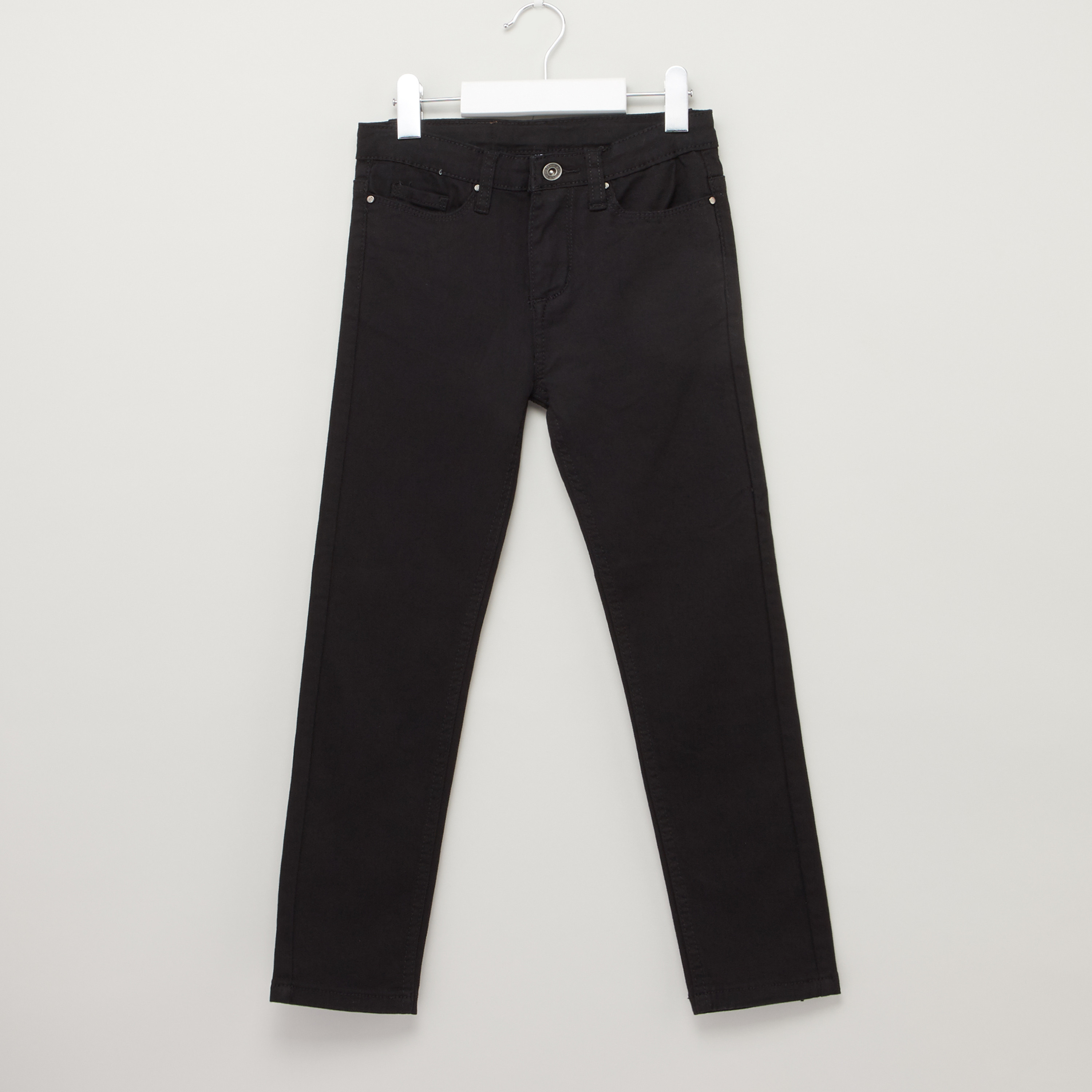Iconic Solid Jeans with Belt Loops and Pocket Detail-girls-clothing-bottoms-jeansandjeggings-image-1