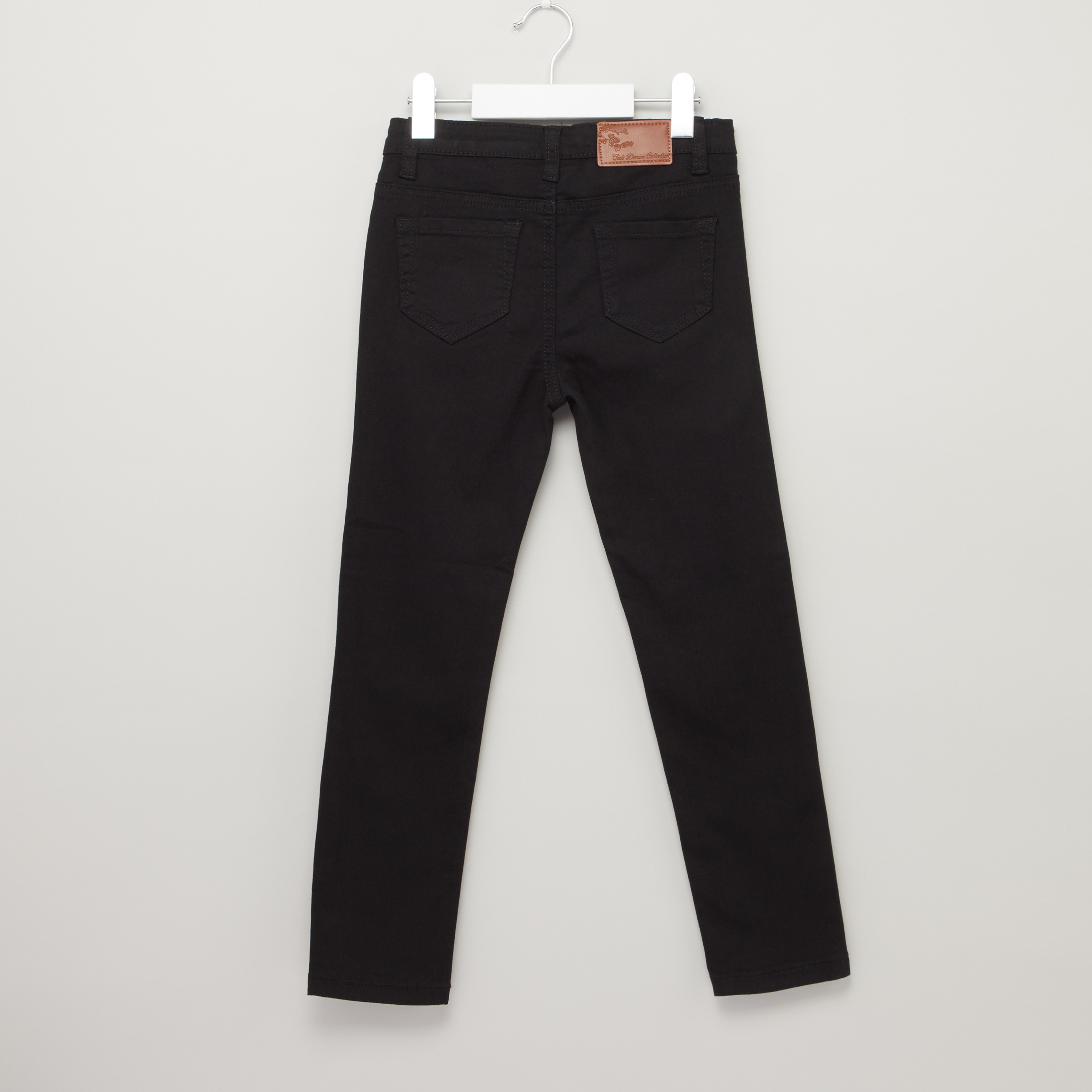 Iconic Solid Jeans with Belt Loops and Pocket Detail-girls-clothing-bottoms-jeansandjeggings-image-3