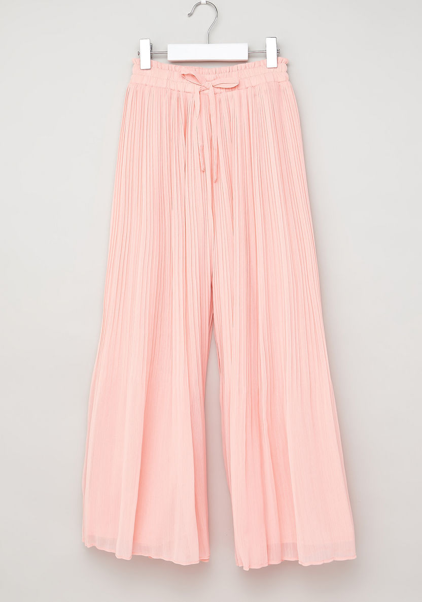 Iconic Pleat Detail Pants with Drawstring-Pants-image-0