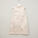 Iconic Textured Sleeveless Dress with Peter Pan Collar-Dresses%2C Gowns and Frocks-thumbnail-2
