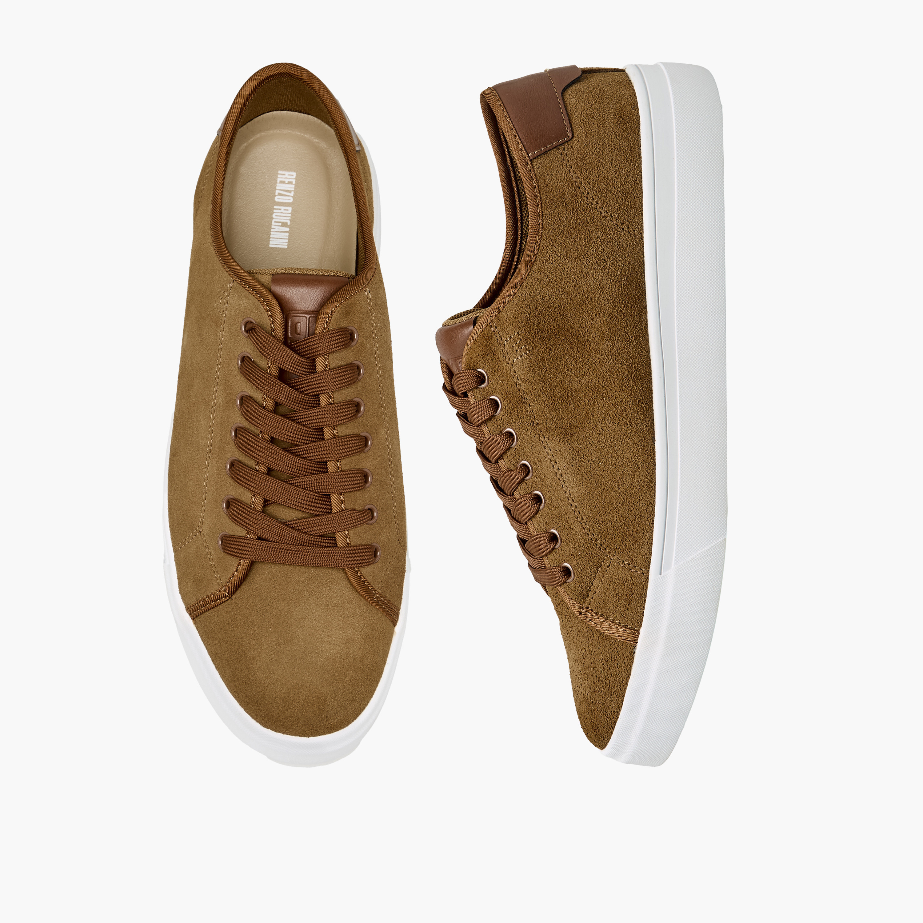 Renzo Ruganni Men Textured Lace-Up Ankle Sneakers-men-shoes-sneakers-image-1