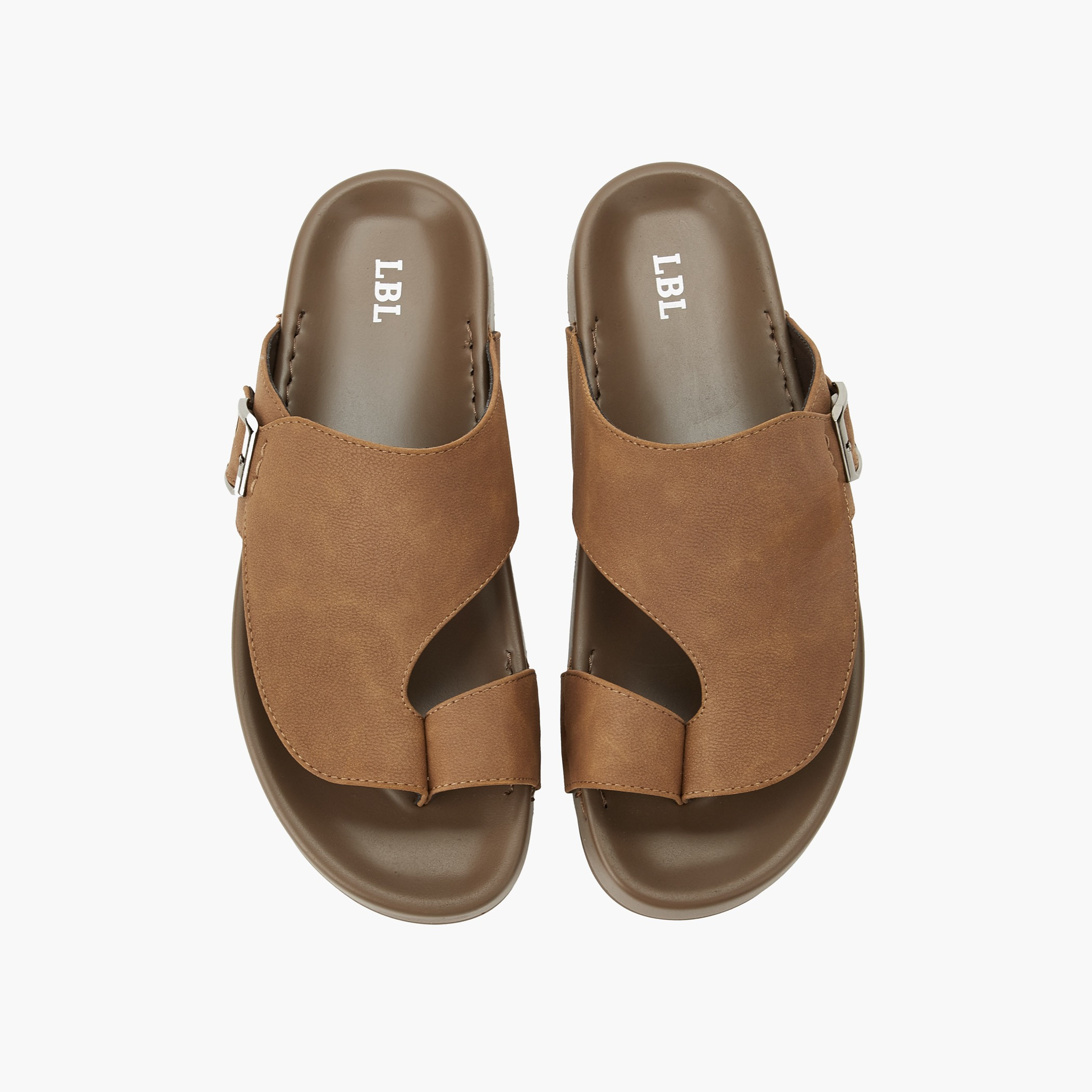 صندل مريح بتفاصيل إبزيم للرجال من إل بي إل من شو إكسبرس-men-shoes-sandals-image-1