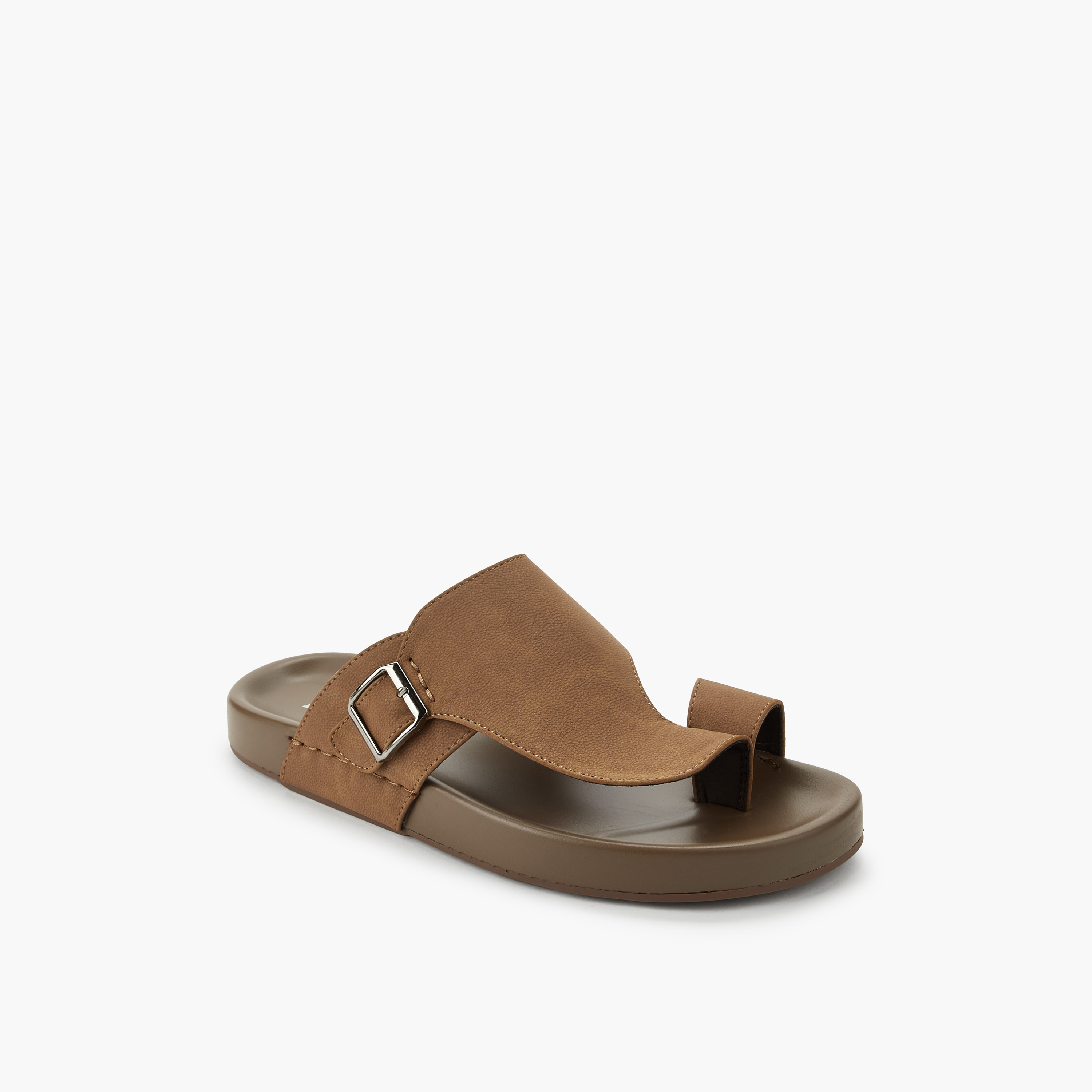 صندل مريح بتفاصيل إبزيم للرجال من إل بي إل من شو إكسبرس-men-shoes-sandals-image-2