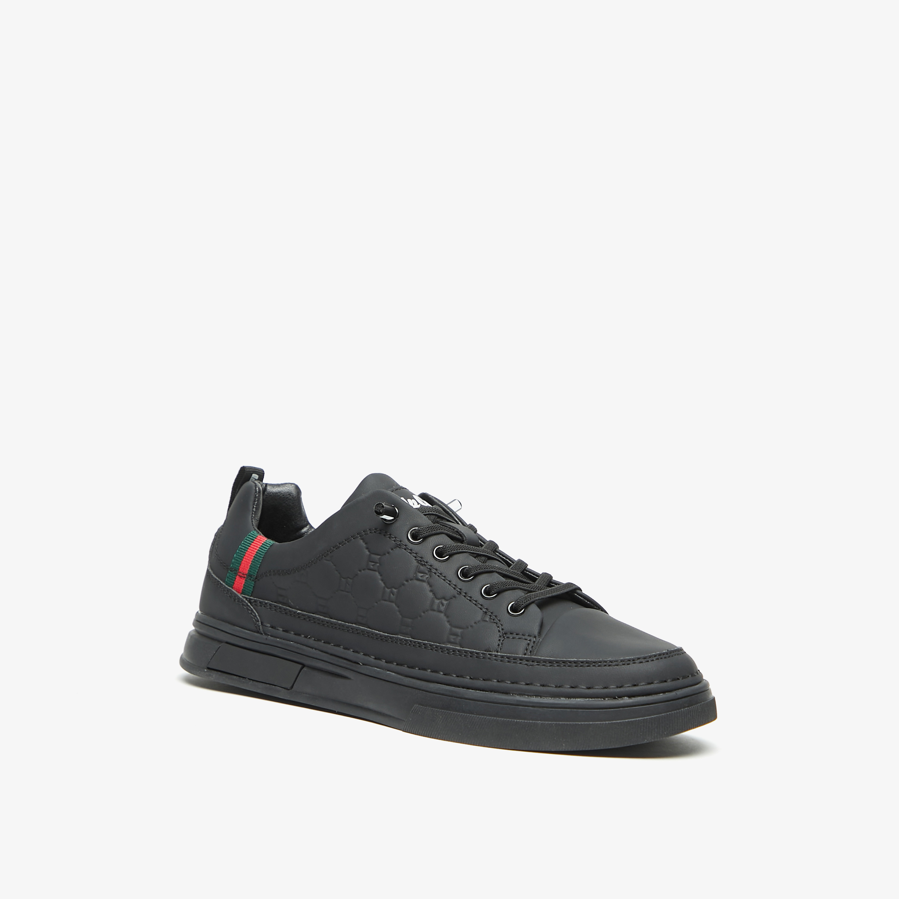 Lee Cooper Men's Textured Lace-Up Low Ankle Sneakers-men-shoes-sneakers-image-1