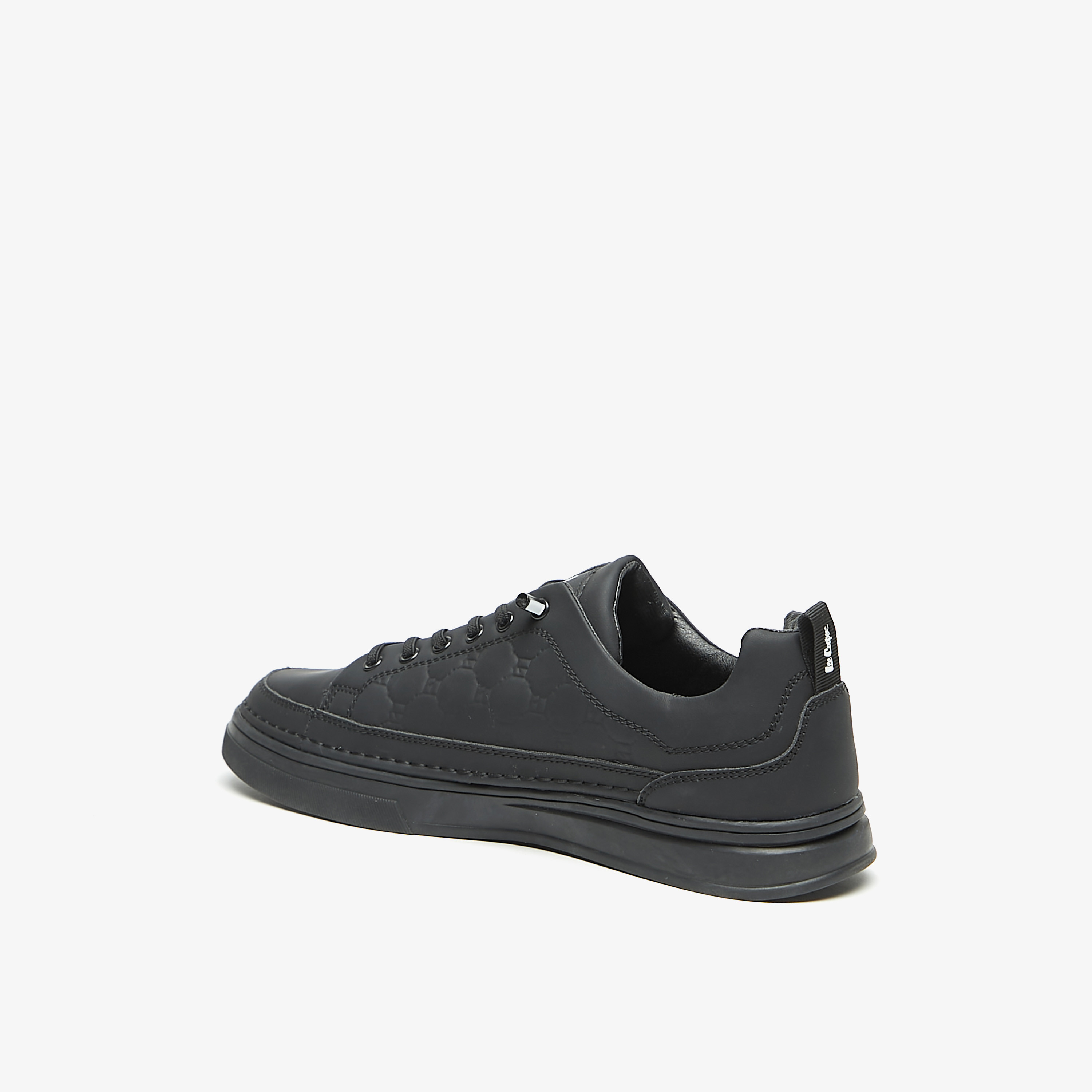 Lee Cooper Men's Textured Lace-Up Low Ankle Sneakers-men-shoes-sneakers-image-2