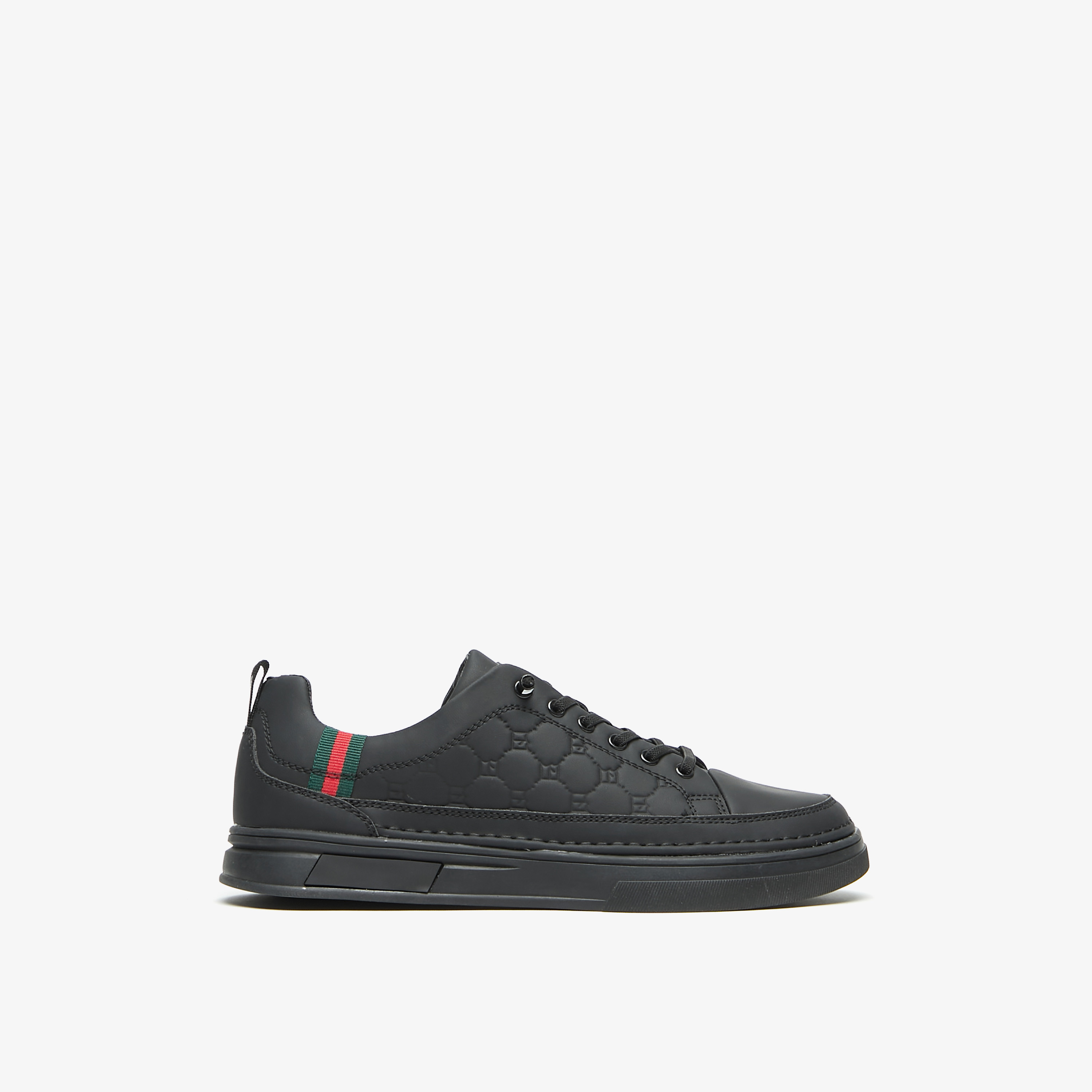 Lee Cooper Men's Textured Lace-Up Low Ankle Sneakers-men-shoes-sneakers-image-3