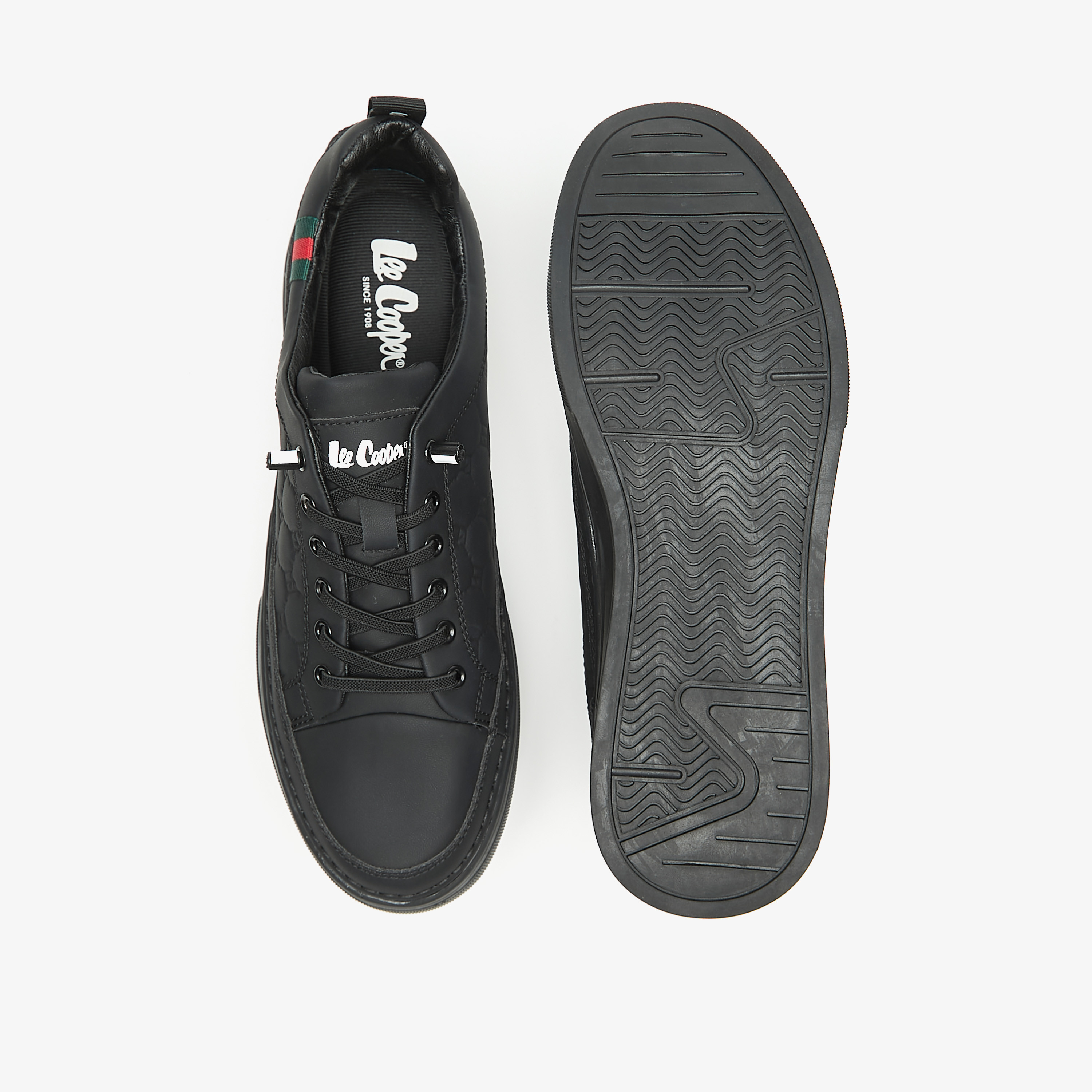 Lee Cooper Men's Textured Lace-Up Low Ankle Sneakers-men-shoes-sneakers-image-4