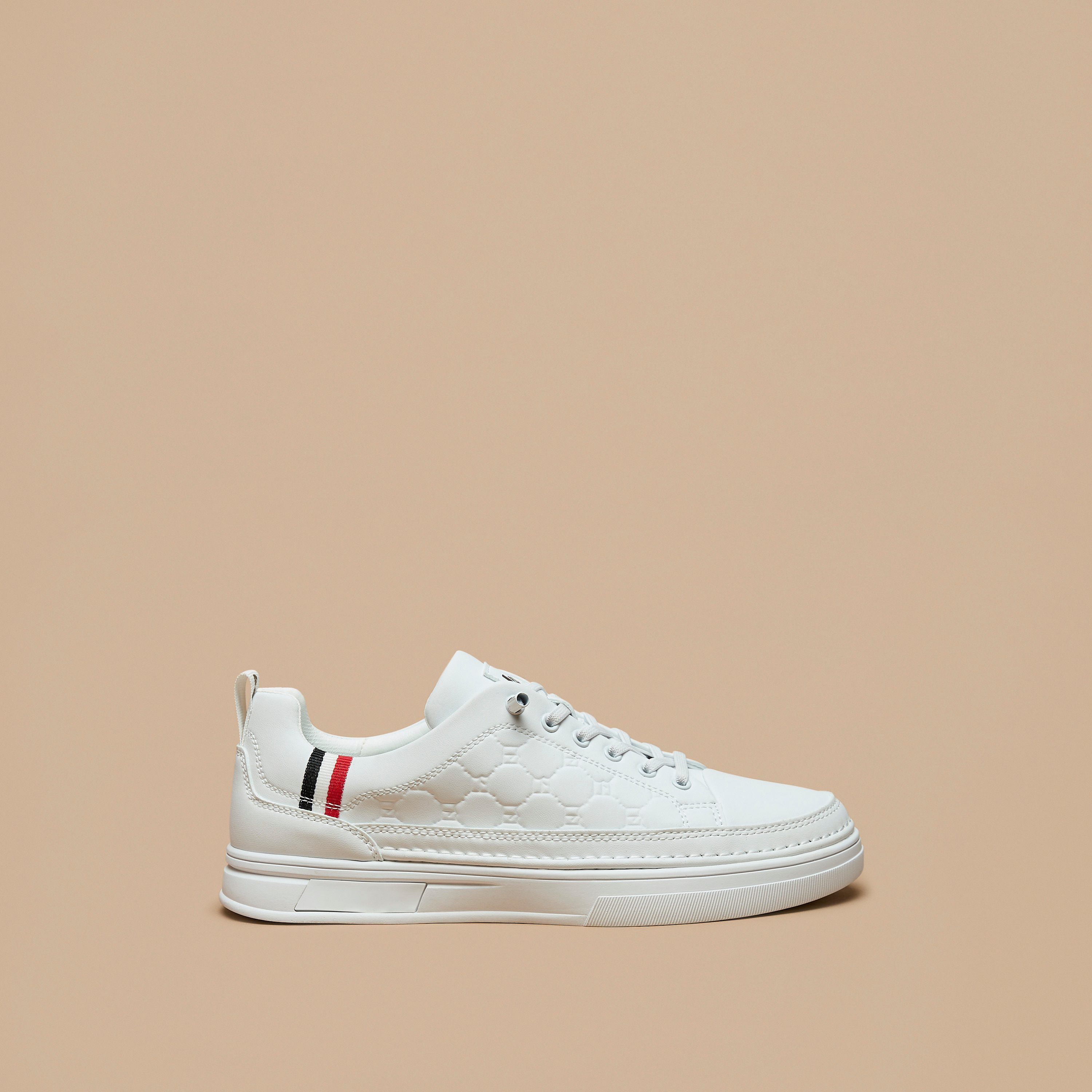 Lee Cooper Men's Textured Lace-Up Low Ankle Sneakers-men-shoes-sneakers-image-3