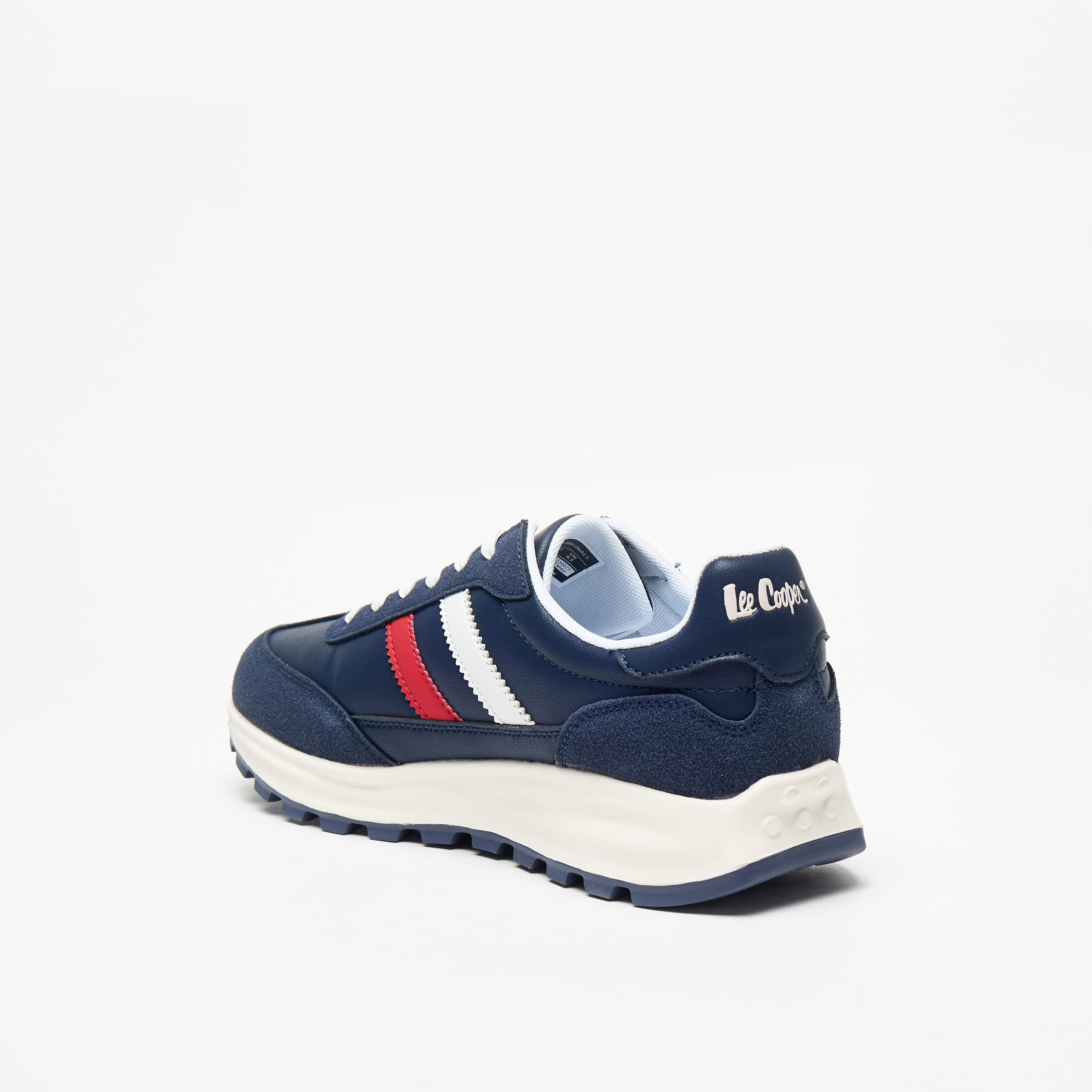 Lee Cooper Men's Panelled Lace-Up Low Ankle Sneakers-men-shoes-sneakers-image-2