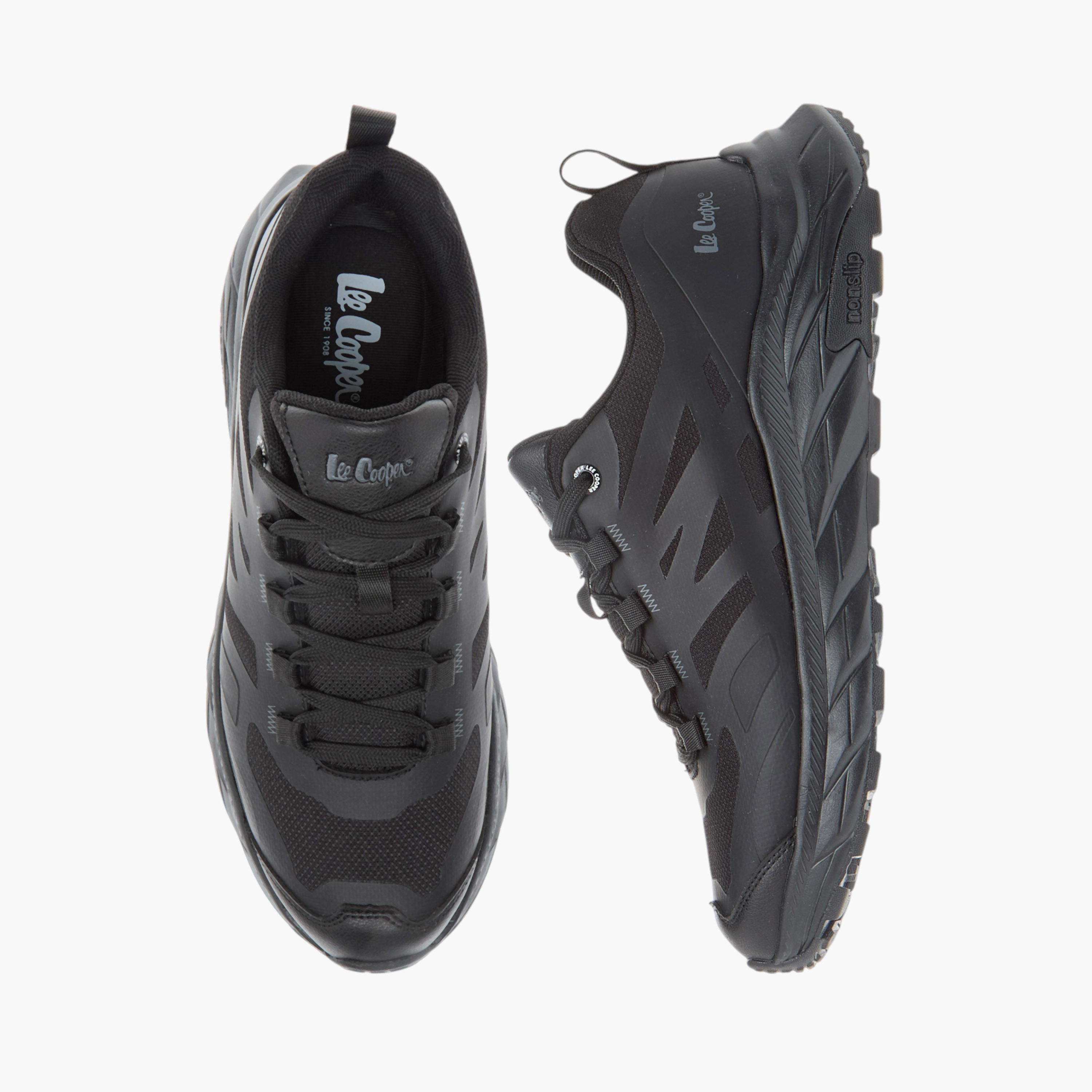 Lee Cooper Unisex Panelled Sneakers with Lace-Up Closure-girls-shoes-sneakers-image-1