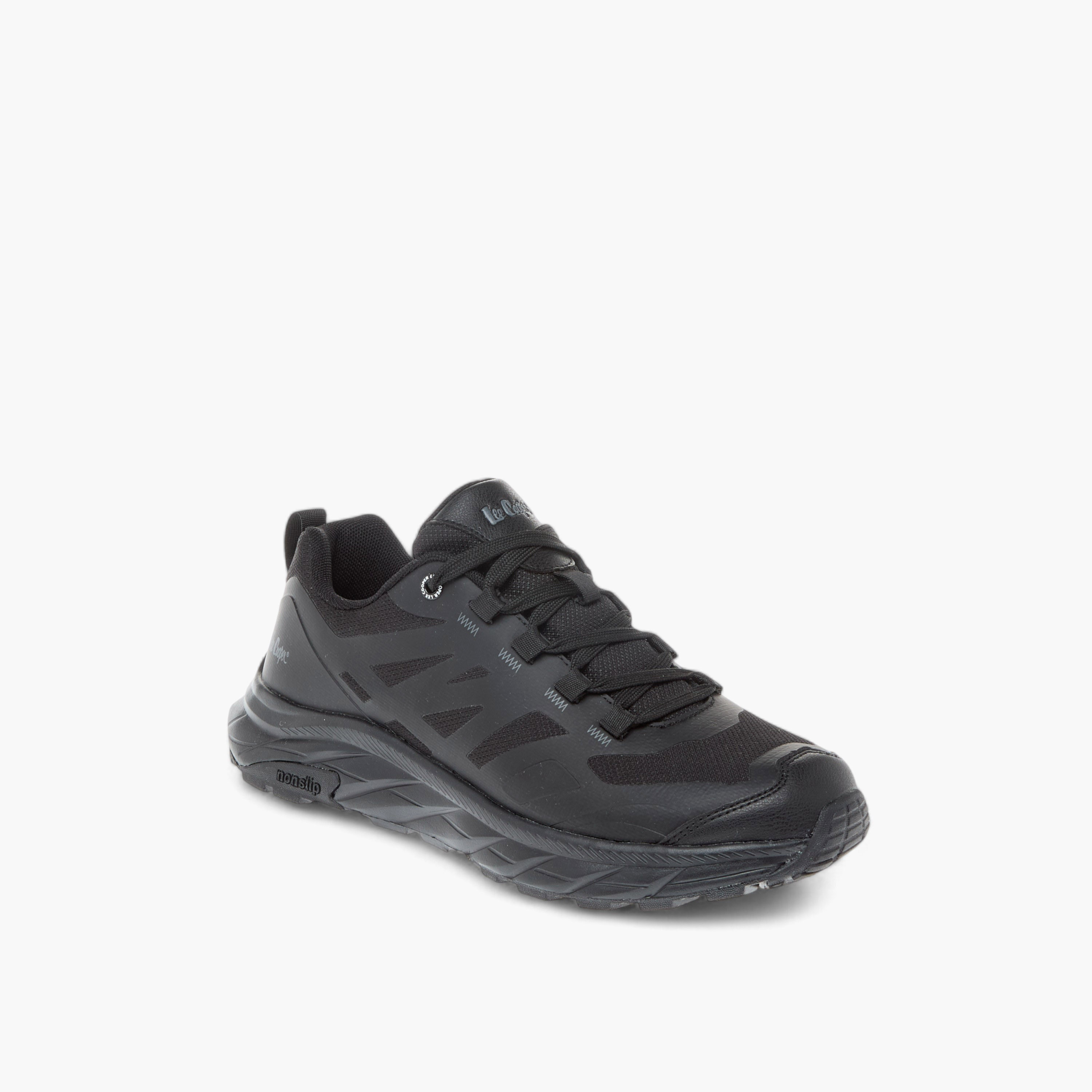 Lee Cooper Unisex Panelled Sneakers with Lace-Up Closure-girls-shoes-sneakers-image-2