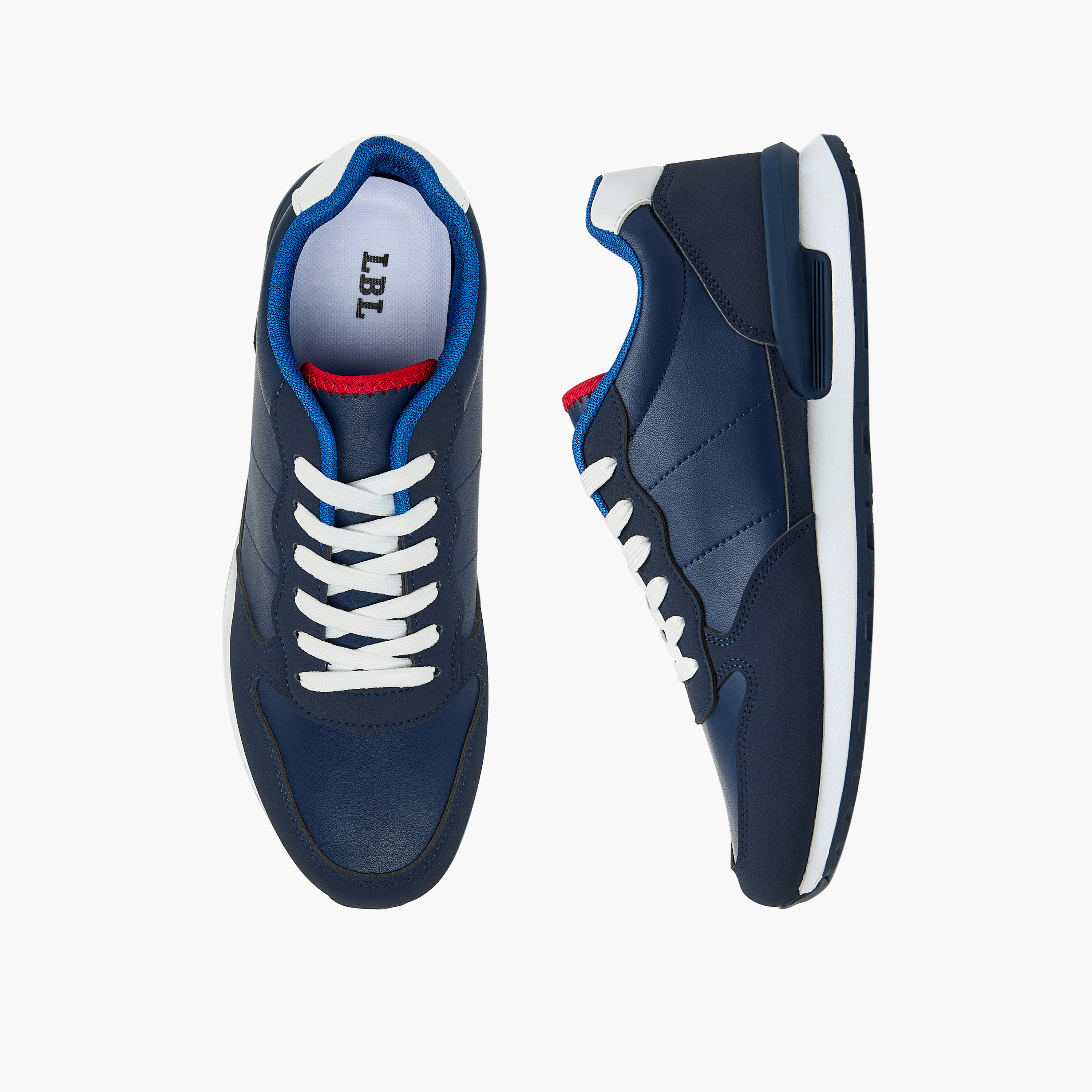 LBL by Shoexpress Panelled Sneakers with Lace-Up Closure-men-shoes-sneakers-image-1
