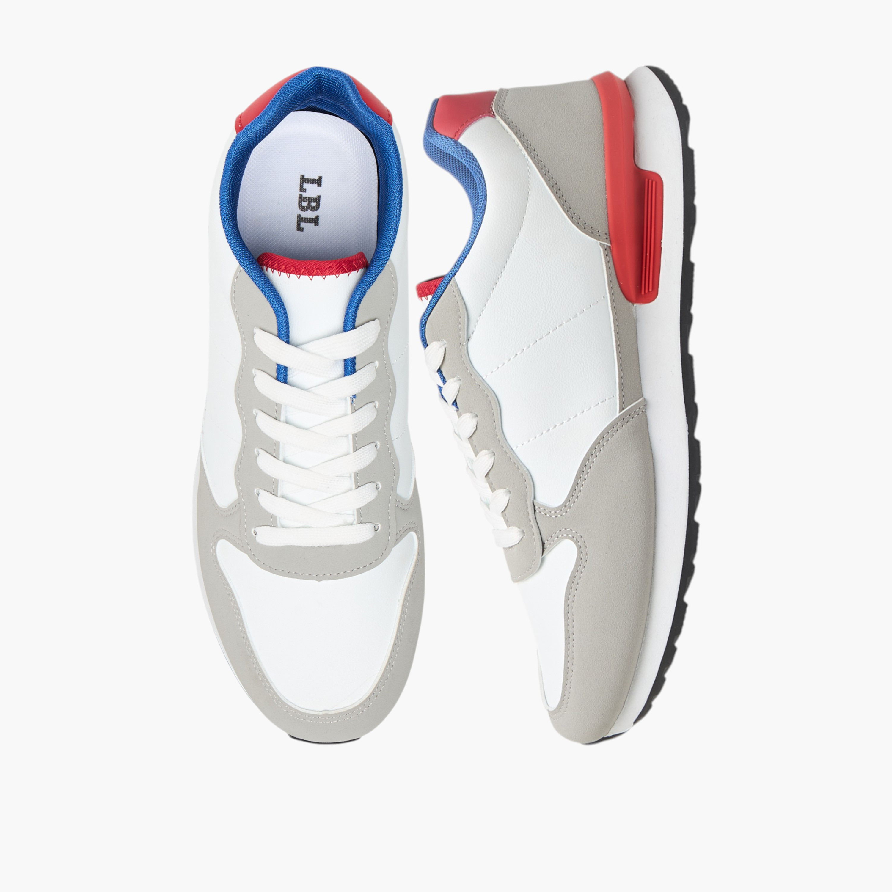 LBL by Shoexpress Panelled Sneakers with Lace-Up Closure-men-shoes-sneakers-image-1