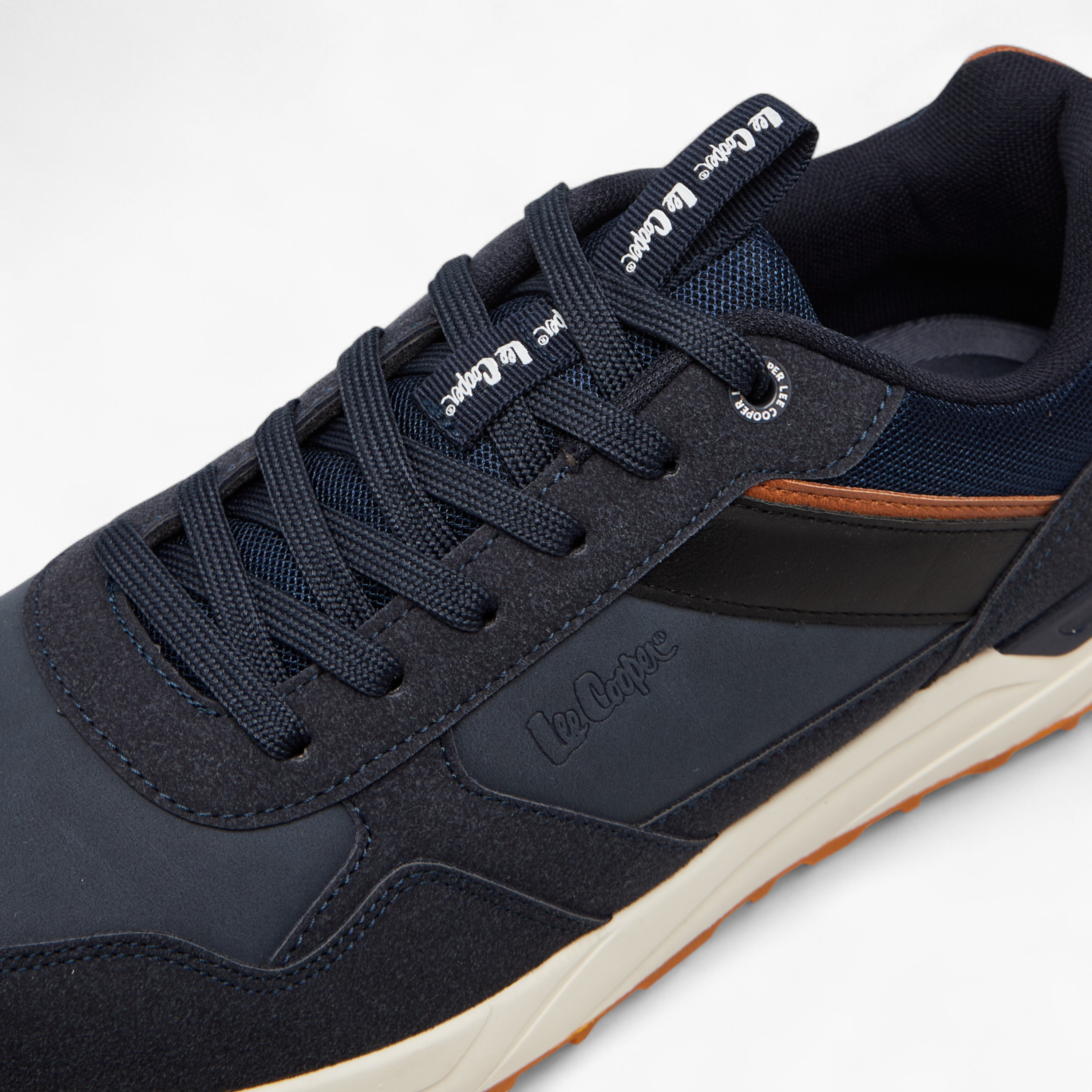 Lee Cooper Men's Panelled Lace-Up Sneakers-men-shoes-sneakers-image-4