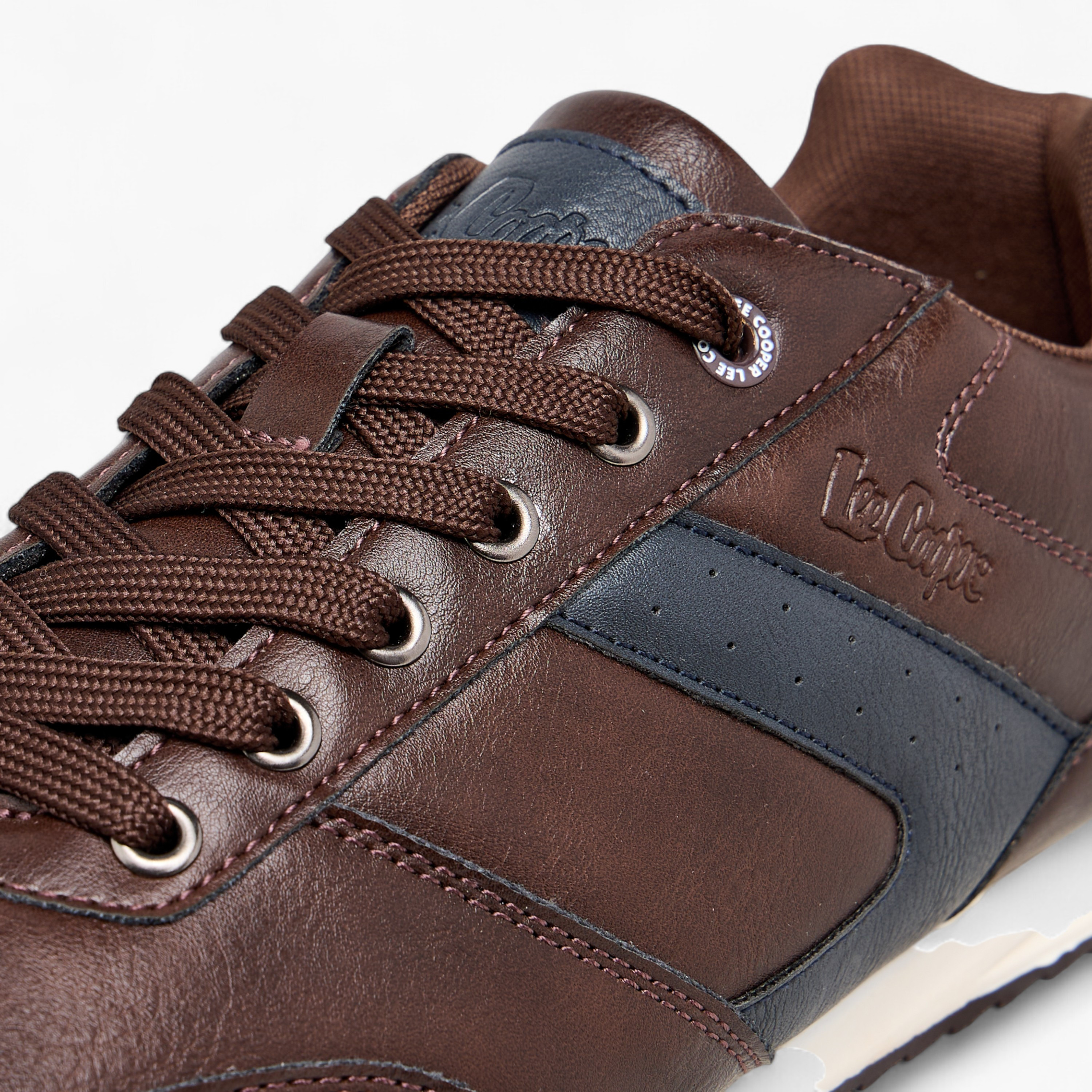 Lee Cooper Panelled Sneakers with Lace-Up Closure-men-shoes-sneakers-image-4