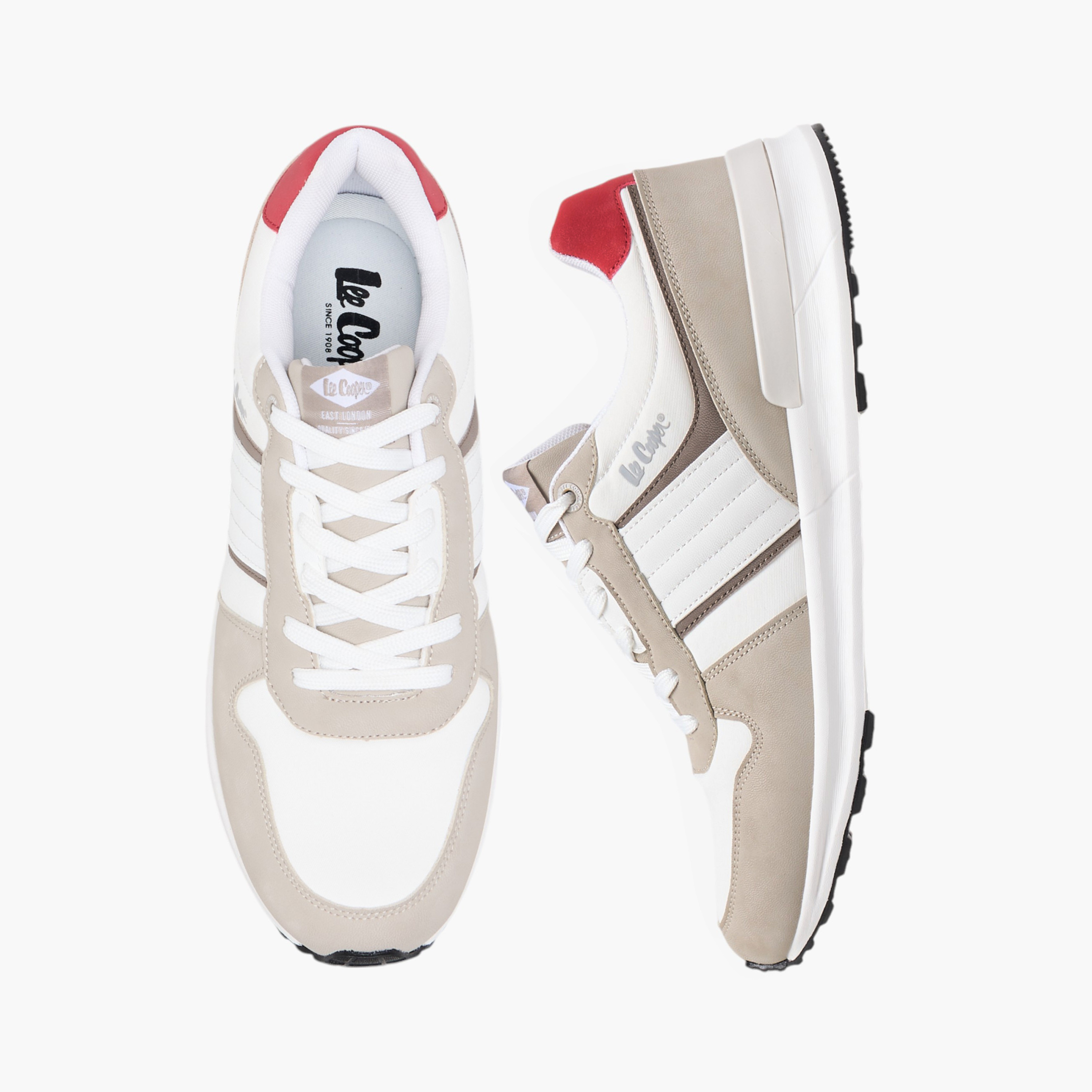 Lee Cooper Men's Panelled Lace-Up Sneakers-men-shoes-sneakers-image-1