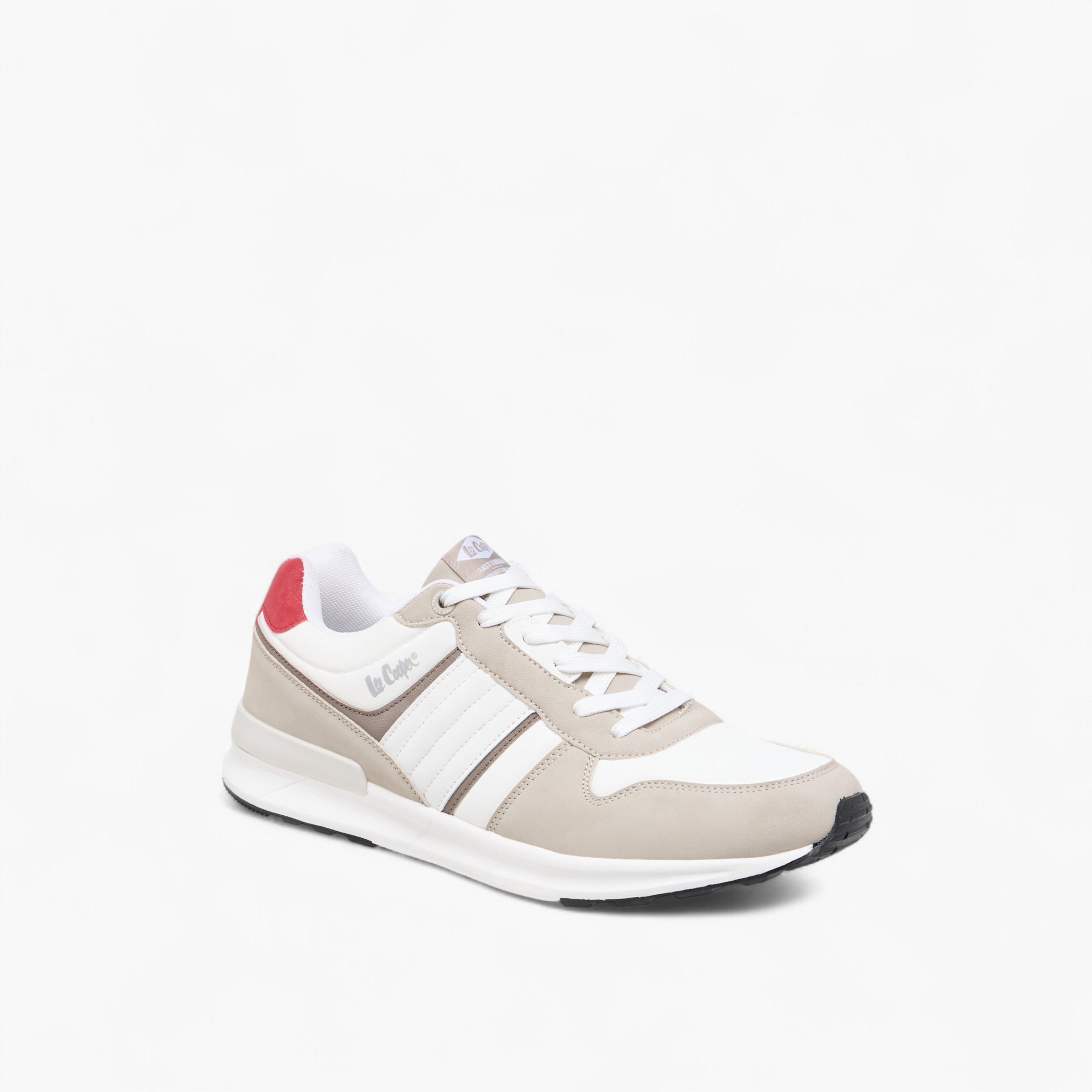 Lee Cooper Men's Panelled Lace-Up Sneakers-men-shoes-sneakers-image-2