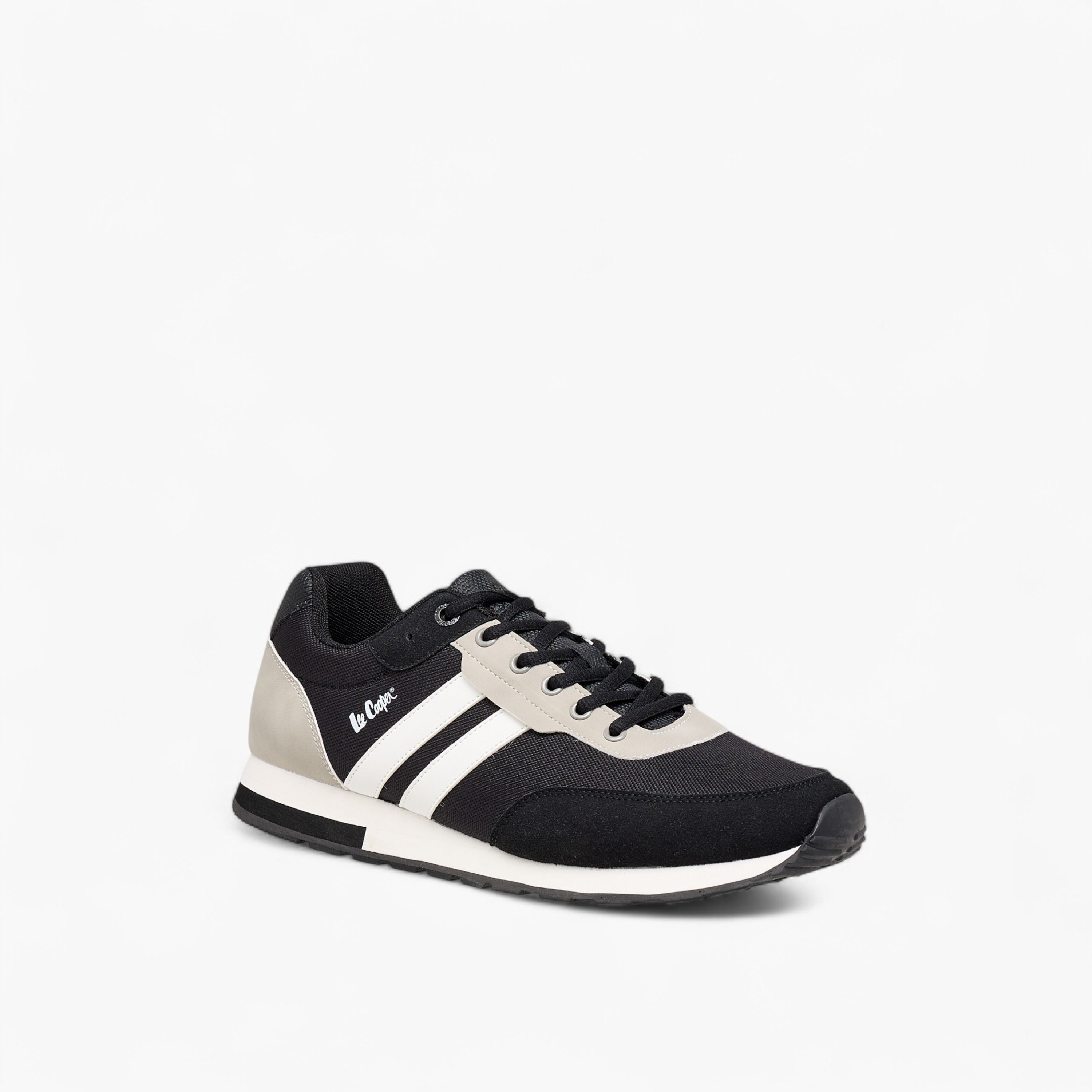 Lee Cooper Men's Panelled Sneakers with Lace-Up Closure-men-shoes-sneakers-image-2