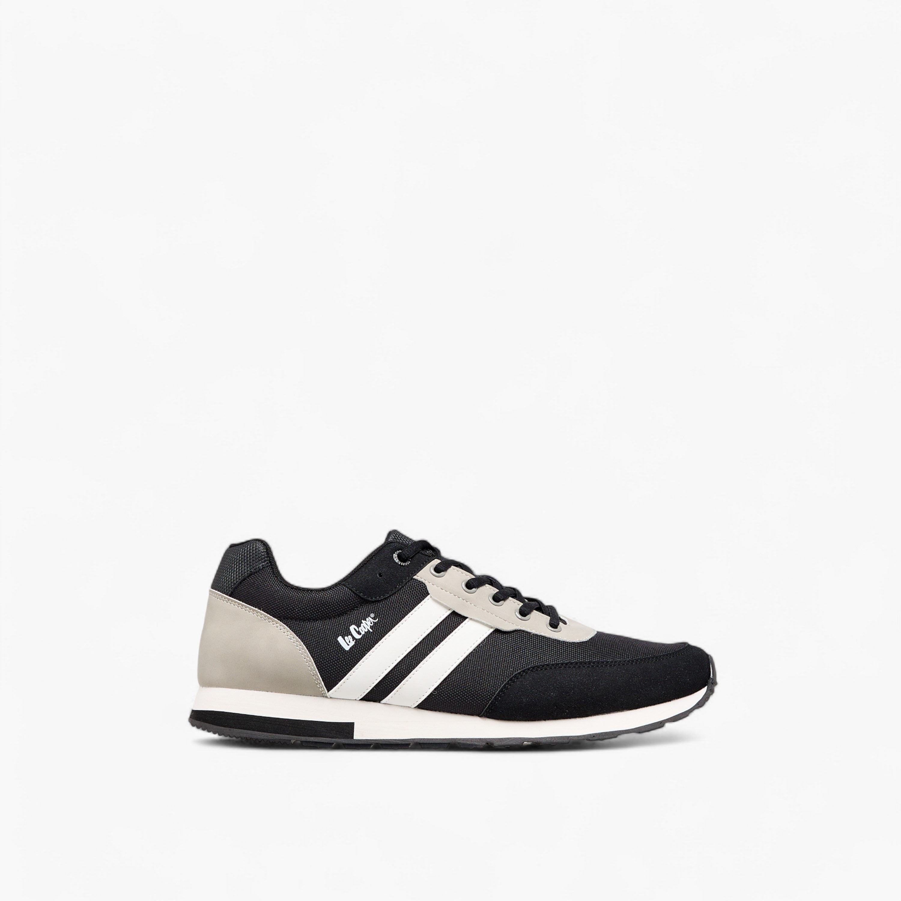 Lee Cooper Men's Panelled Sneakers with Lace-Up Closure-men-shoes-sneakers-image-3