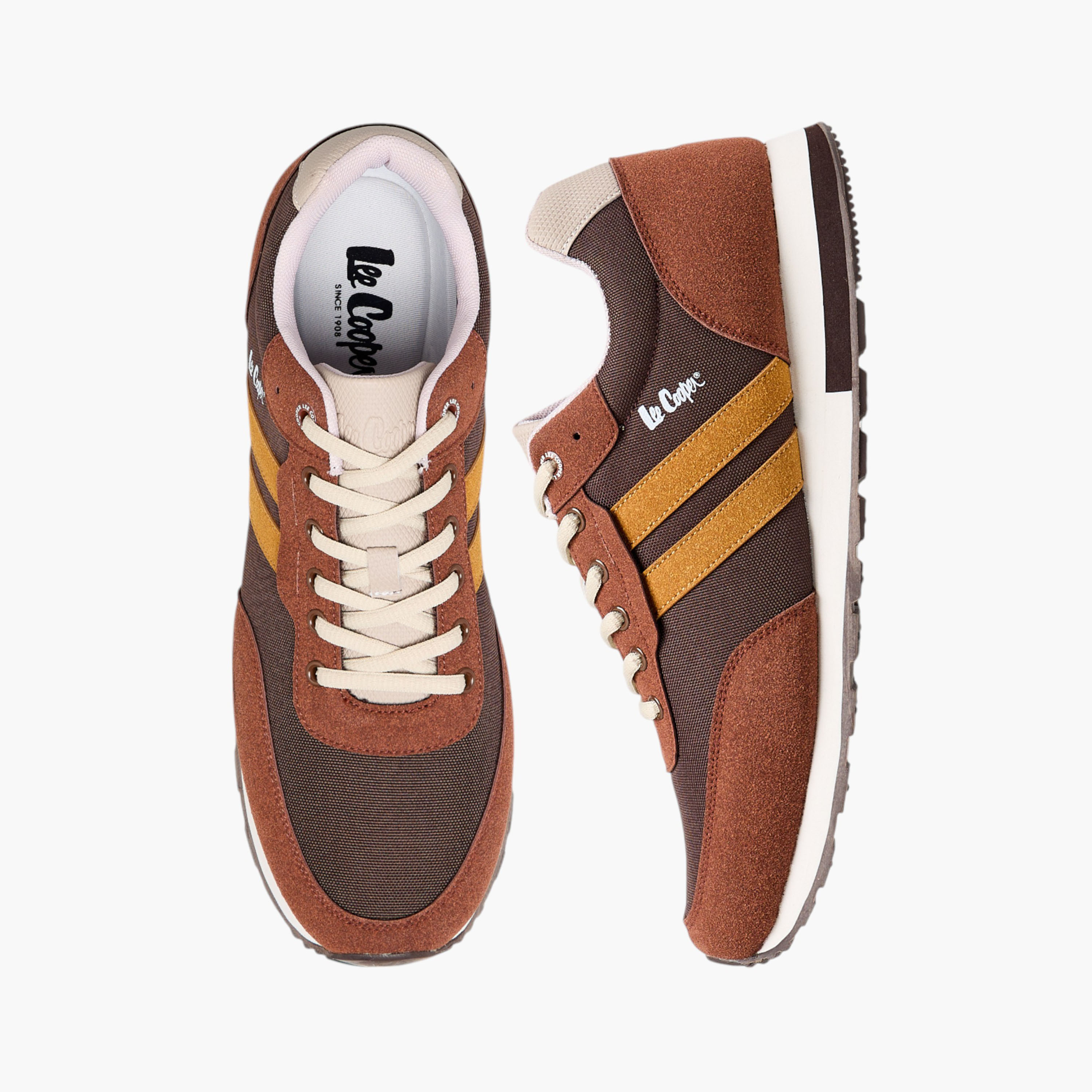 Lee Cooper Men's Panelled Sneakers with Lace-Up Closure-men-shoes-sneakers-image-1
