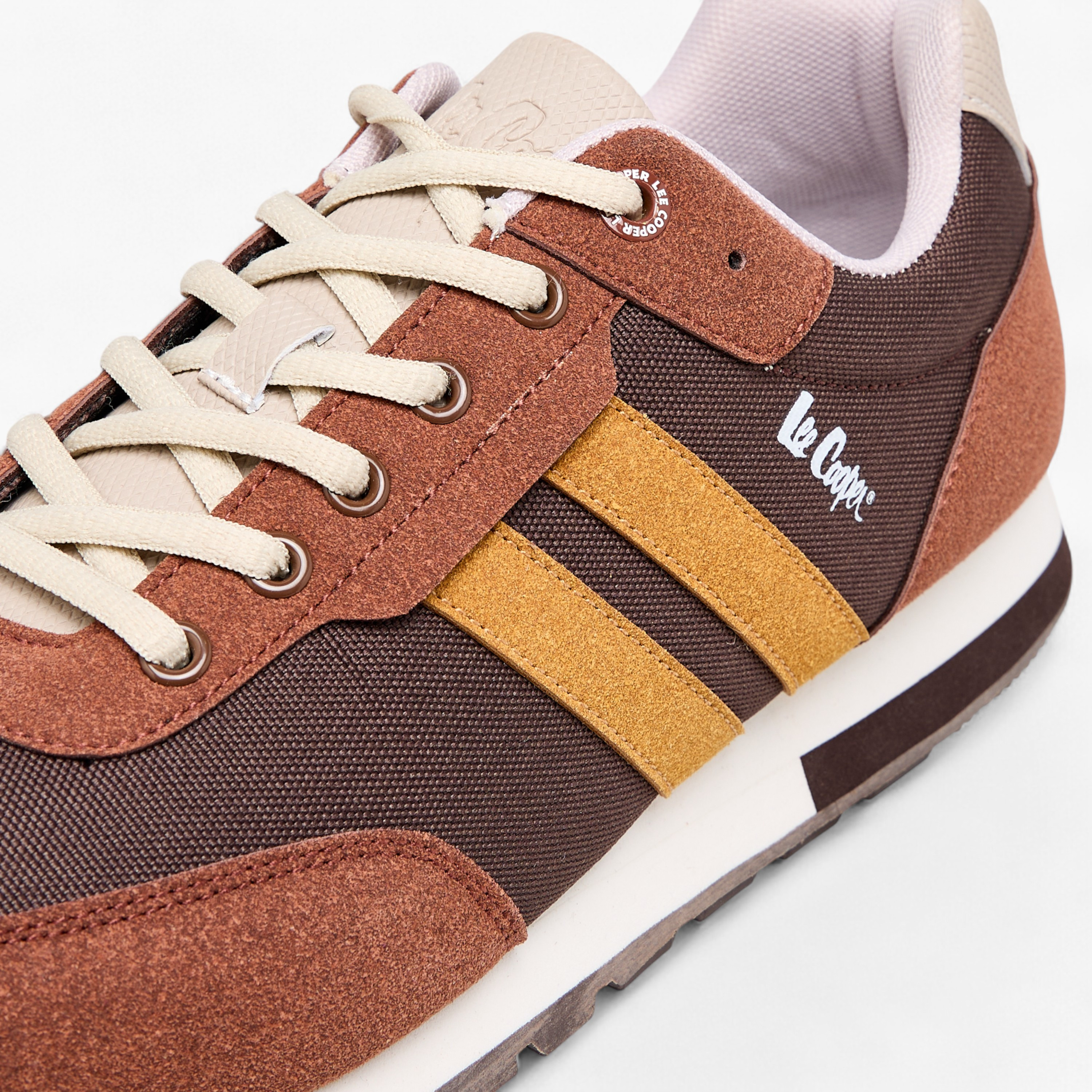 Lee Cooper Men's Panelled Sneakers with Lace-Up Closure-men-shoes-sneakers-image-4