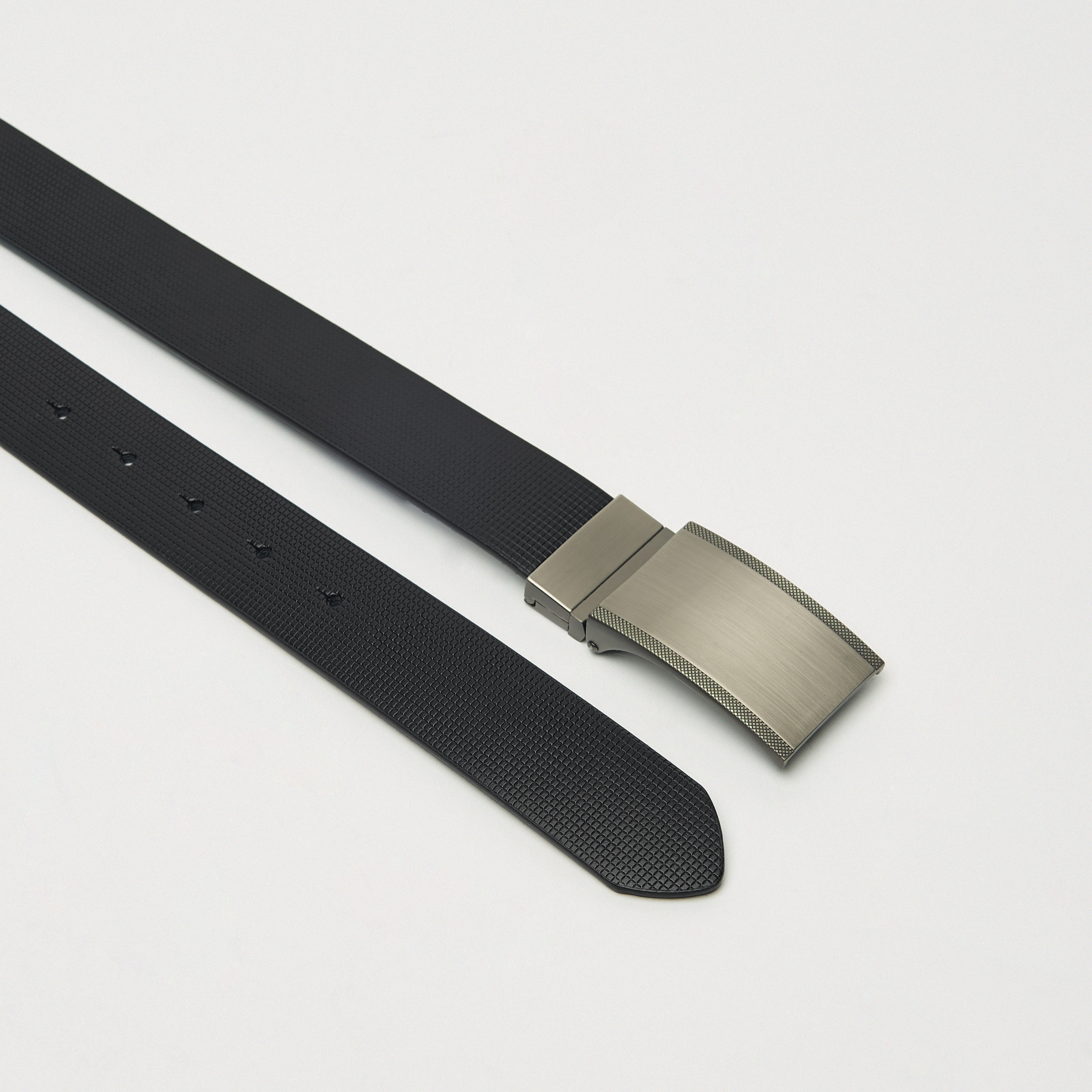 LBL by Shoexpress Textured Reversible Belt with Plate Buckle Closure-men-beltsandwallets-belts-image-4
