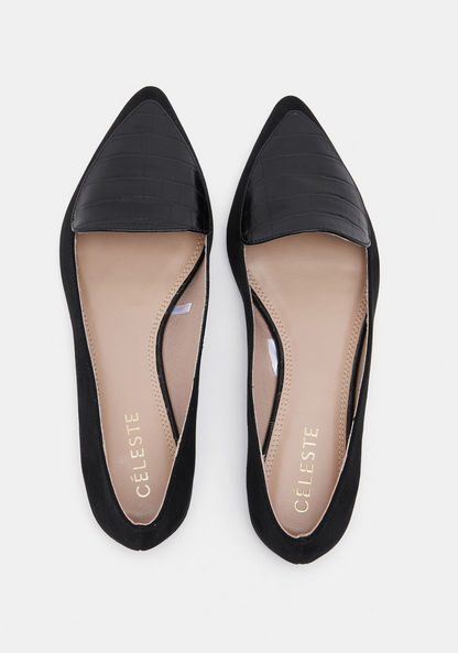 Celeste Women's Textured Slip-On Ballerina Shoes-Women%27s Ballerinas-image-5