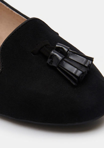 Celeste Women's Slip-On Round Toe Ballerina Shoes with Tassel Accent-Women%27s Ballerinas-image-3
