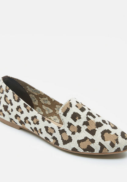 Celeste Women's Animal Print Slip-On Round Toe Ballerina Shoes