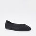 Celeste Women's Textured Pointed Toe Ballerina Shoes-Women%27s Ballerinas-thumbnail-1