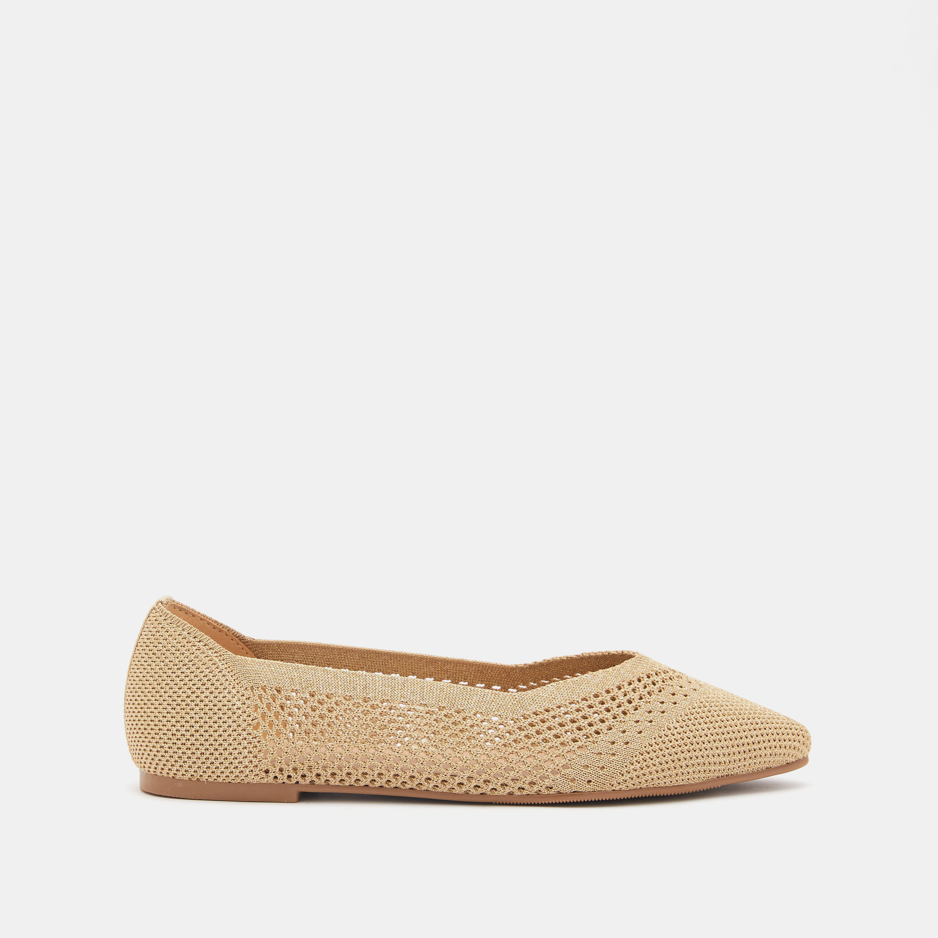 حذاء باليرينا سهل الارتداء وبارز الملمس بمقدمة مدببة من سيليست-women-shoes-ballerinas-image-1