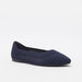 Celeste Textured Slip-On Pointed Toe Ballerina Shoes-Women%27s Ballerinas-thumbnail-1