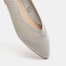 Celeste Textured Slip-On Pointed Toe Ballerina Shoes-Women%27s Ballerinas-thumbnail-3