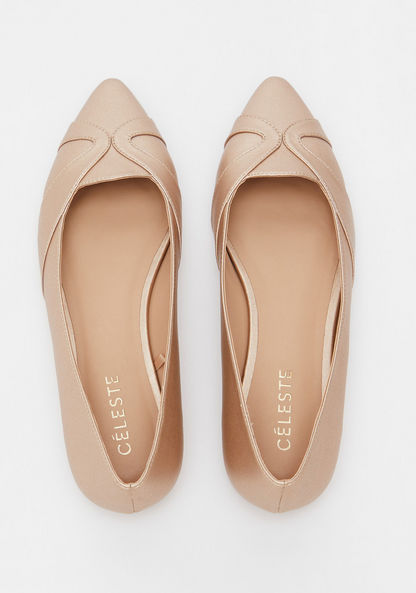 Celeste Women's Textured Slip-On Ballerina Shoes-Women%27s Ballerinas-image-4