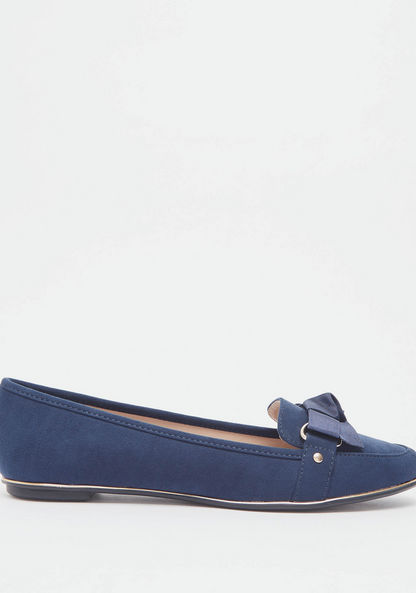 Celeste Women's Grosgrain Bow Detail Slip-On Loafers-Women%27s Casual Shoes-image-0