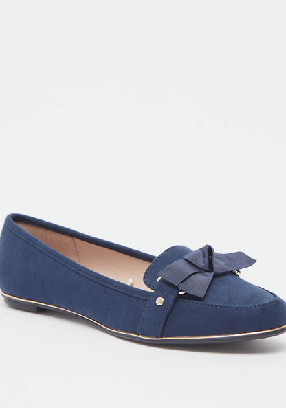 Celeste Women's Grosgrain Bow Detail Slip-On Loafers-Women%27s Casual Shoes-image-1