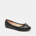 Celeste Slip-On Round Toe Ballerina Shoes with Bow Accent-Women%27s Ballerinas-thumbnail-2