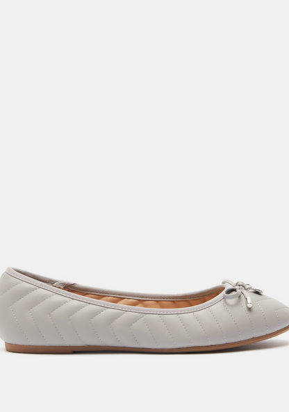 Celeste Slip-On Round Toe Ballerina Shoes with Bow Accent-Women%27s Ballerinas-image-0