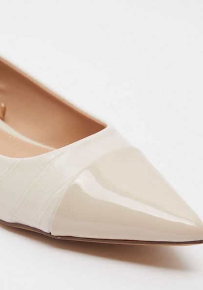 Celeste Women's Animal Textured Pointed Toe Slip-On Ballerina Shoes-Women%27s Ballerinas-image-3
