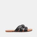Cut Out Detail Cross Strap Slip-On Slides-Women%27s Flat Sandals-thumbnail-0