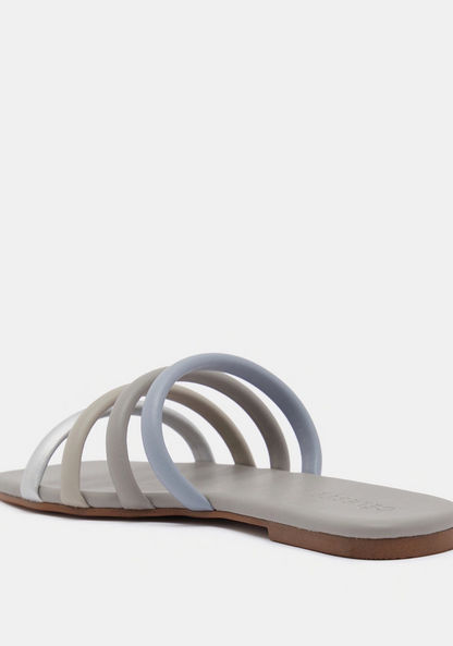 Celeste Solid Slip-On Slides-Women%27s Flat Sandals-image-2
